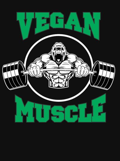 Vegan Muscle Gorilla Strong Mask Tshirt Racerback Tank Top