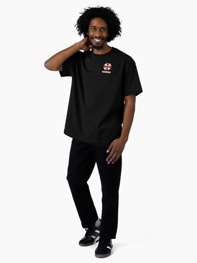 Umbrella Corporation Red And White Oversized T-Shirt