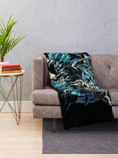 Goku different forms. Throw Blanket, Gift for Fan, for All Age