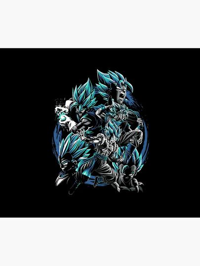 Goku different forms. Throw Blanket, Gift for Fan, for All Age