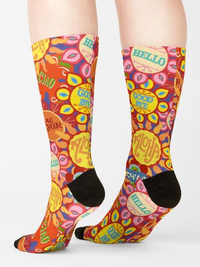 It's a Small World Flowers (original) Socks