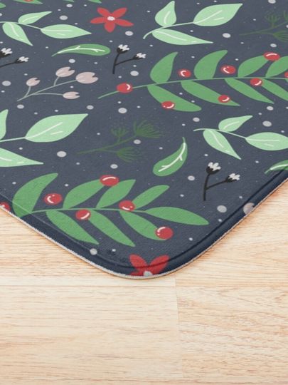 Mistletoe pattern Bath Mat