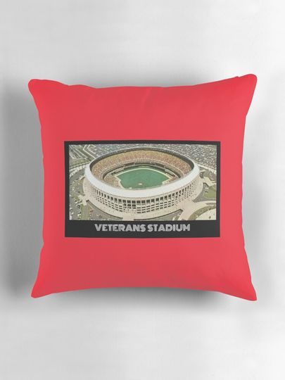 Veterans Stadium- Phillies Red Pillow