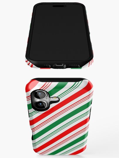 red and green candy cane iPhone Case