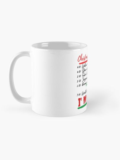 Christmas Schedule Coffee Mug