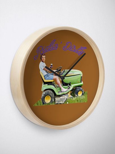 Jones George Drives A Tractor Clock