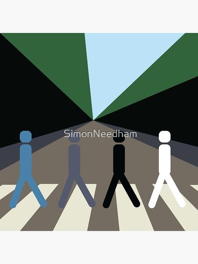 abbey road minimal album cover Pillow