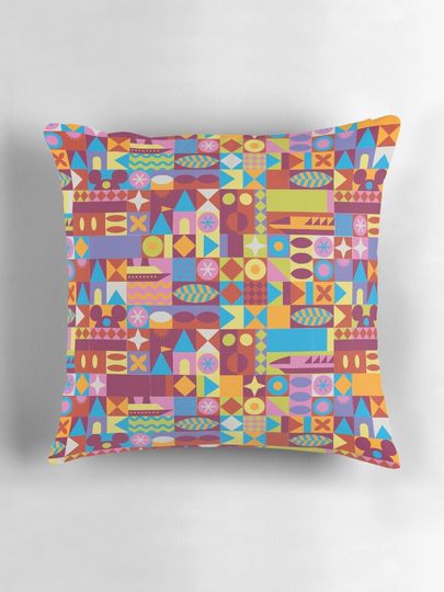 Retro Color Blocks Pillow