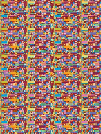 Retro Color Blocks Scarf