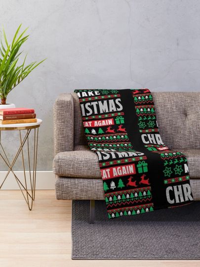Make Christmas Great Again Throw Blanket