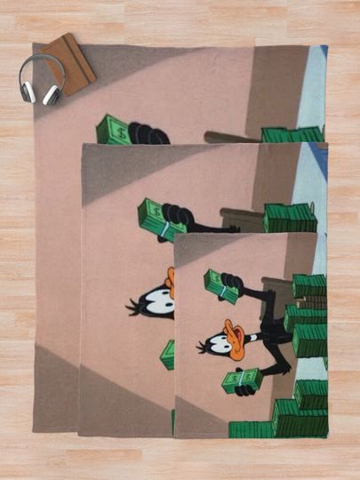 scrooge mcduck boomerang money Throw Blanket