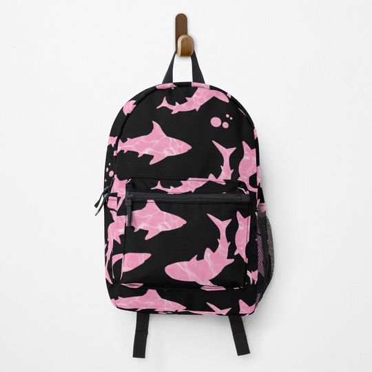 Pink Sharks Backpack