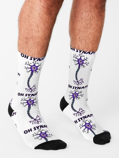 Neuron - Oh Snap! - Science Pun  Socks