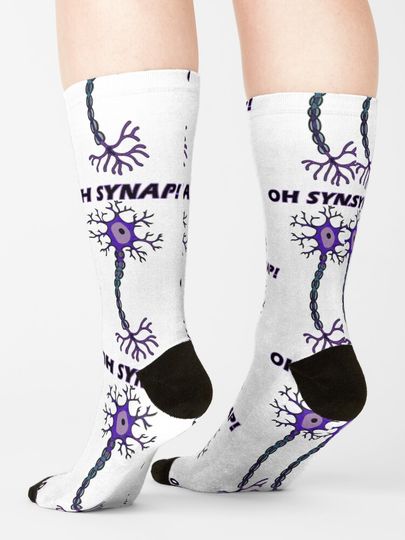 Neuron - Oh Snap! - Science Pun  Socks