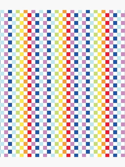 Rainbow Checkered Pattern Backpack