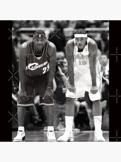 LeBron James & Carmelo Anthony Premium Matte Vertical Poster