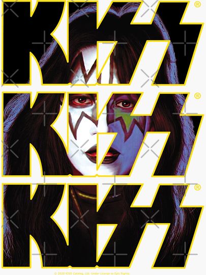 Rock Band Triple Logo Spaceman Design Sticker