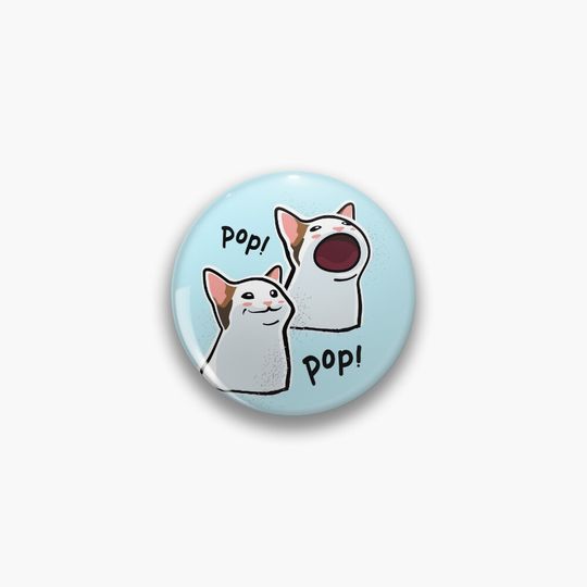 Pop Cat Meme Pin