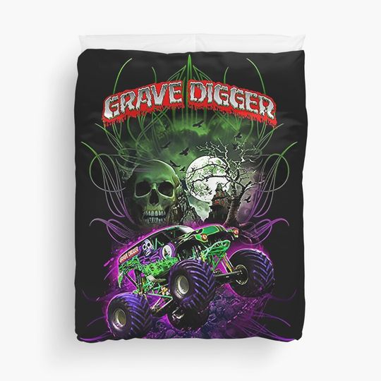 Grave digger monster jam monster truck  Duvet Cover