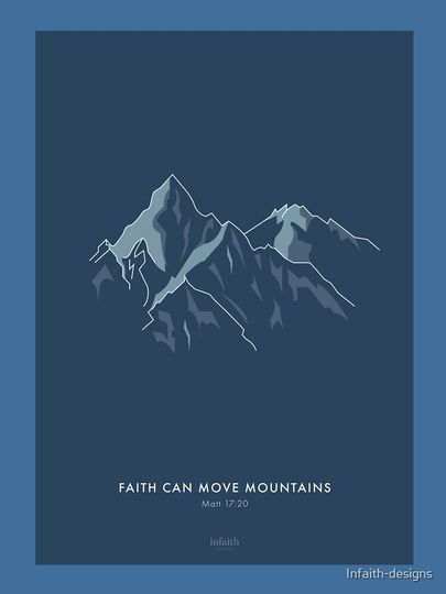 Mountains – Christian Design (Blue) Lightweight Hoodie