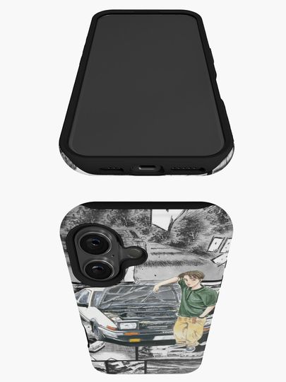 Initial D / Takumi Fujiwara - Manga Wall Design (Version 1) iPhone Case