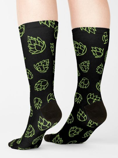 Hop Cone Pattern Socks