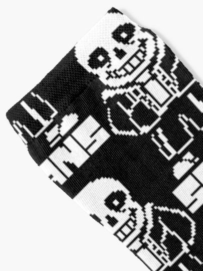 Undertale Sans Pixel Art Socks