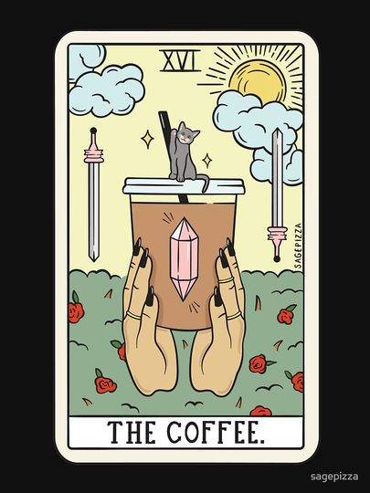 COFFEE READING (LIGHT) Racerback Tank Top