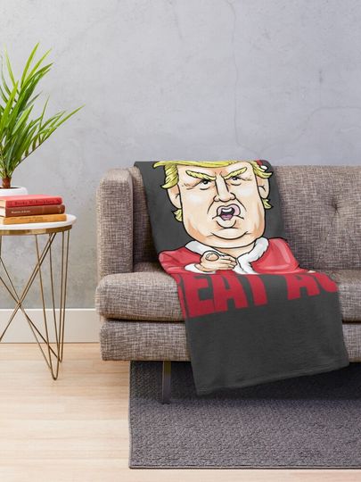 Make Christmas Great Again Trump Gift Throw Blanket