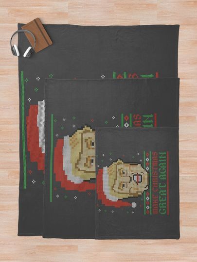 Make Christmas Great Again Trump Gift Throw Blanket