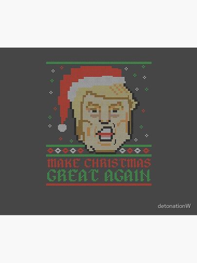 Make Christmas Great Again Trump Gift Throw Blanket