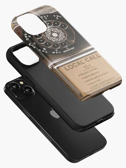 phone antique rotary dial pay telephone booth iPhone Case