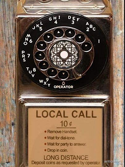 phone antique rotary dial pay telephone booth iPhone Case