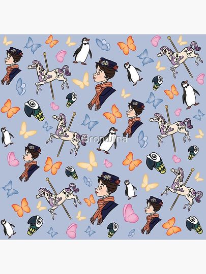 Mary Poppins Pattern Pillow