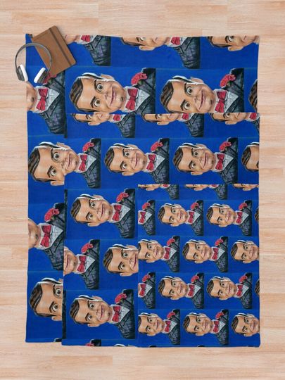 Spooky Goosebumps Ventriloquist Dummy Throw Blanket