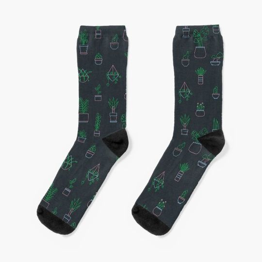 Neon Plants Socks