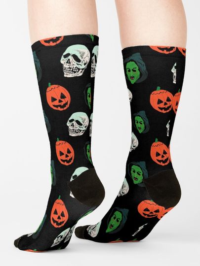 Silver Shamrock Mask Set Socks