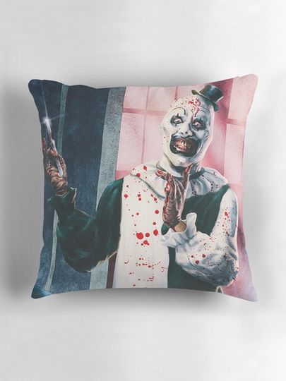 Terrifier Horror Movie Art Pillow