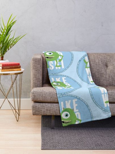 Mike wazowski medallion Throw Blanket