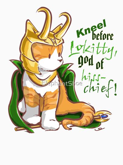 Kneel Before Lokitty! (chibi version) Classic T-Shirt
