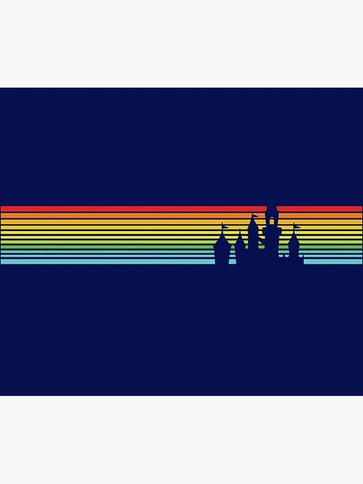 Retro Castle Stripes Throw Blanket
