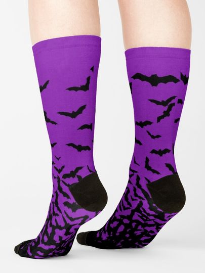 Purple Bats Socks