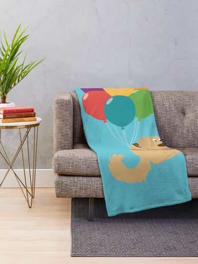Dug Balloons Throw Blanket