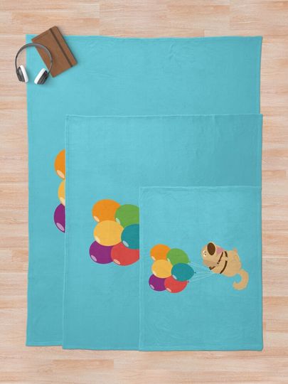 Dug Balloons Throw Blanket