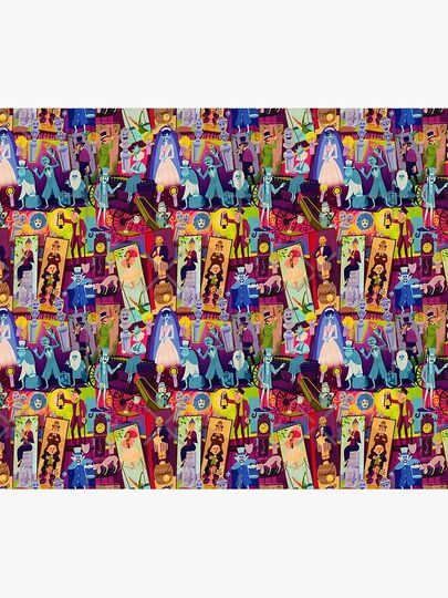 Retro Mansion Collage Duvet Cover