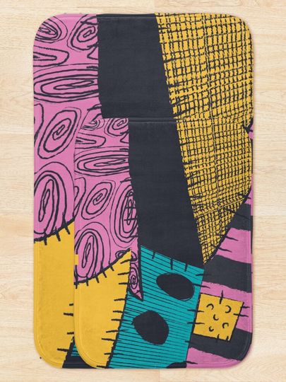 Nightmare Sewn Pattern Bath Mat
