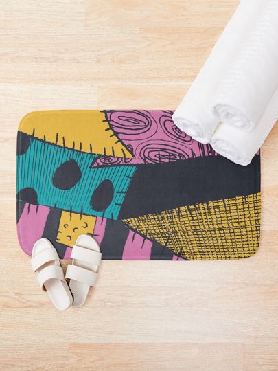 Nightmare Sewn Pattern Bath Mat