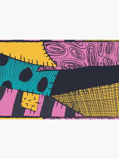 Nightmare Sewn Pattern Bath Mat