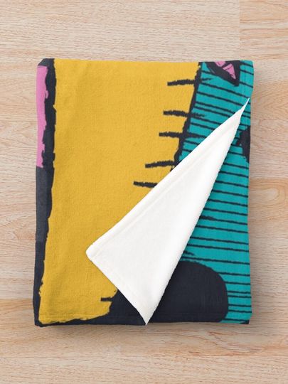 Nightmare Sewn Pattern Throw Blanket
