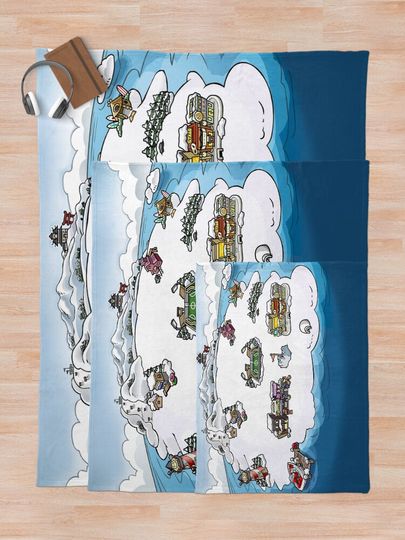 Club Penguin Map Throw Blanket
